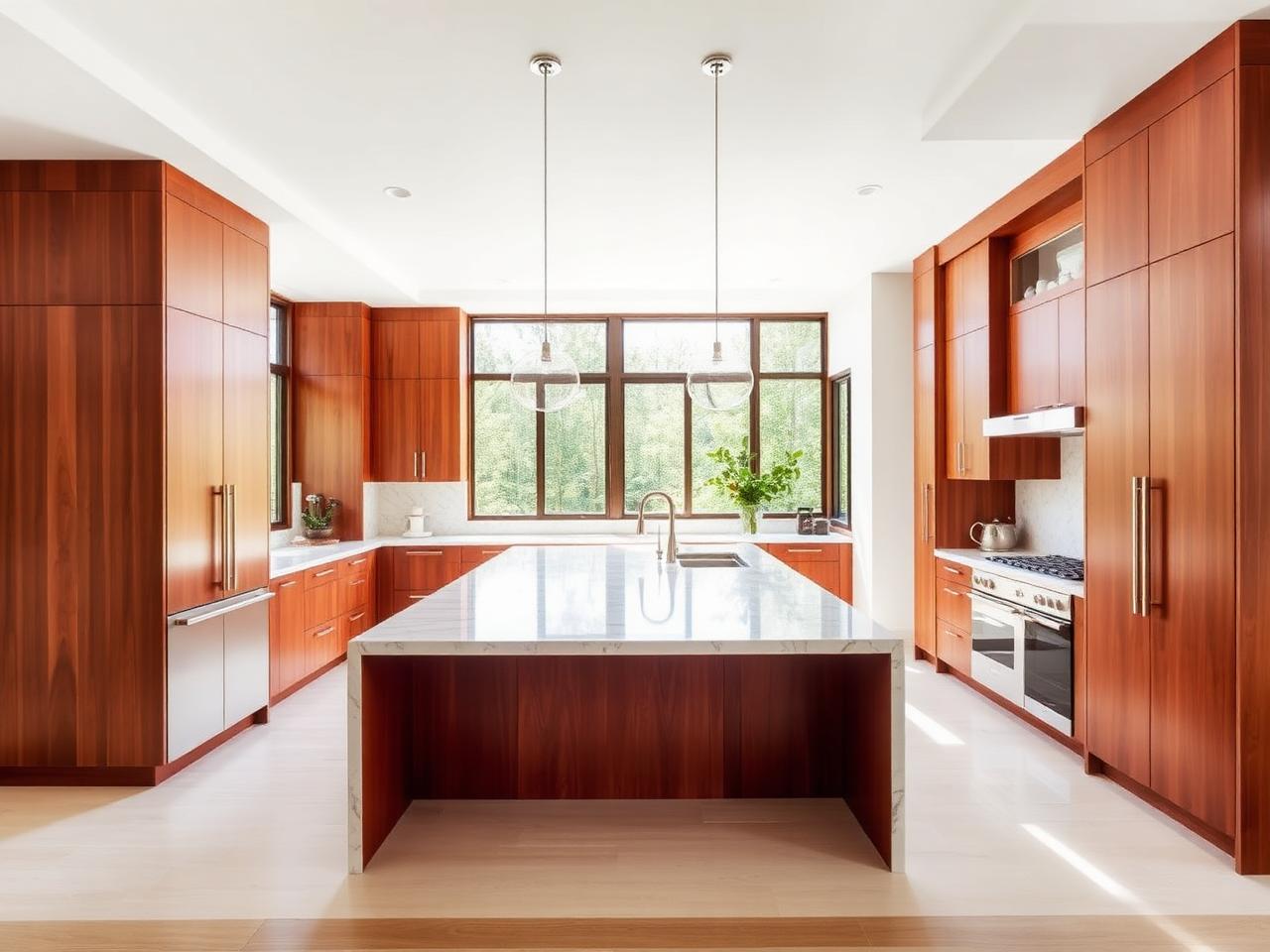 Walnut & Marble Kitchen